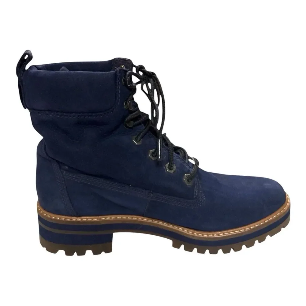 Timberland Courmayeur Valley Women’s Size 9.5 Hiking Boots Blue Nubuck Leather